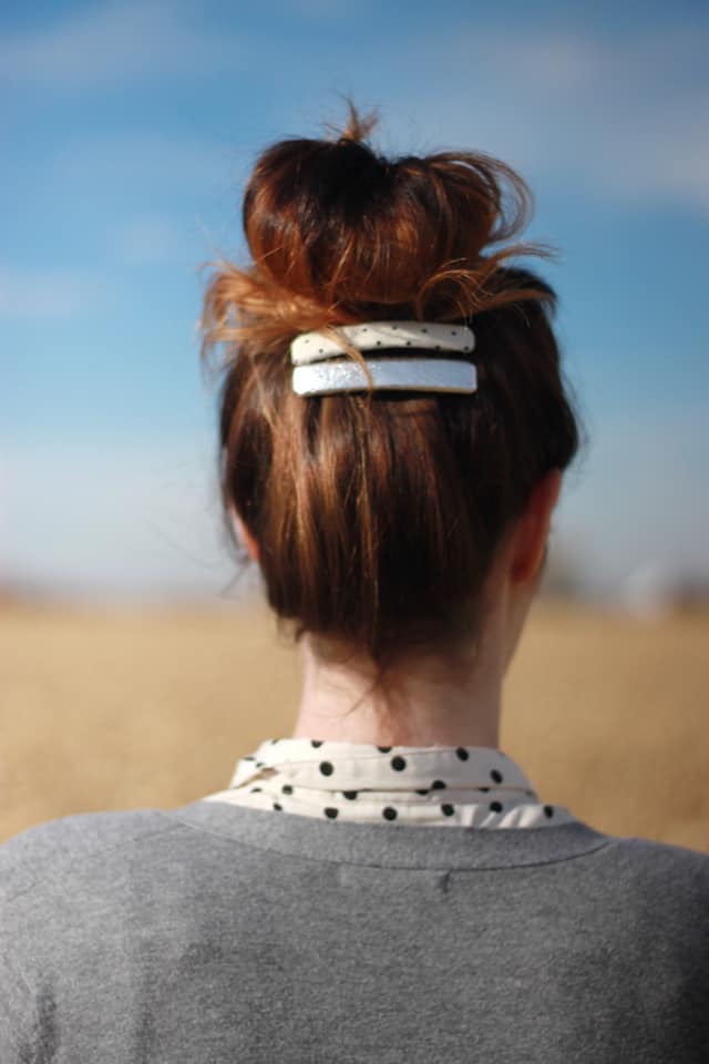 DIY fabric covered hair clips