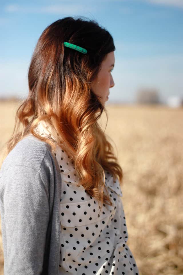 DIY fabric covered hair clips