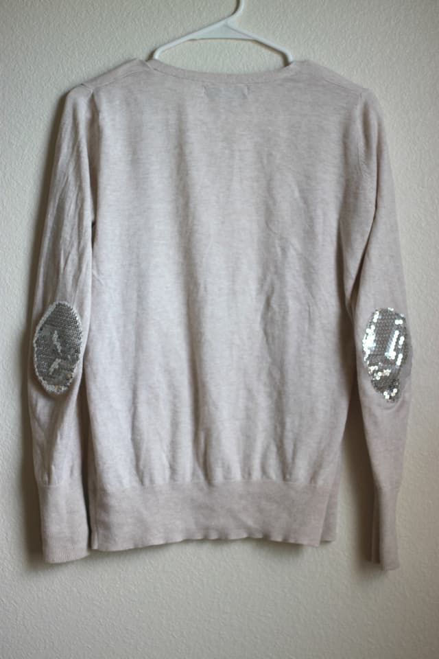 Sequin elbow sale patch sweater