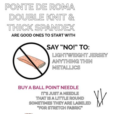 INTRO TO KNITS! This post is great for anyone who is scared of knit fabric! Breaks it down to the very basics! seekatesew.com