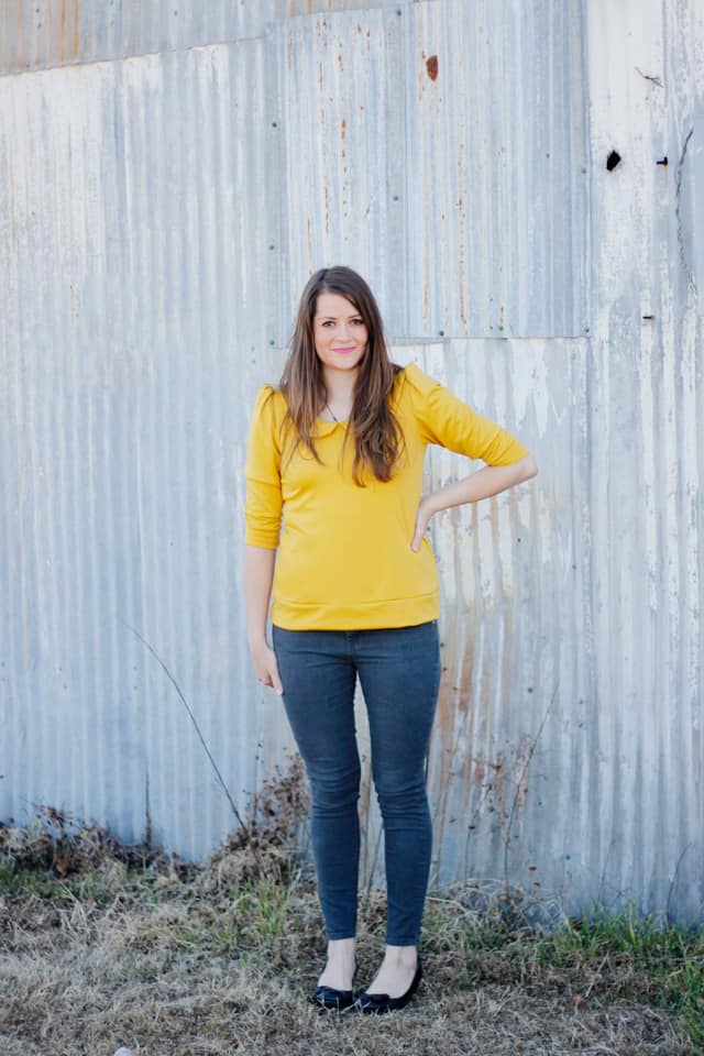 blue and yellow top womens