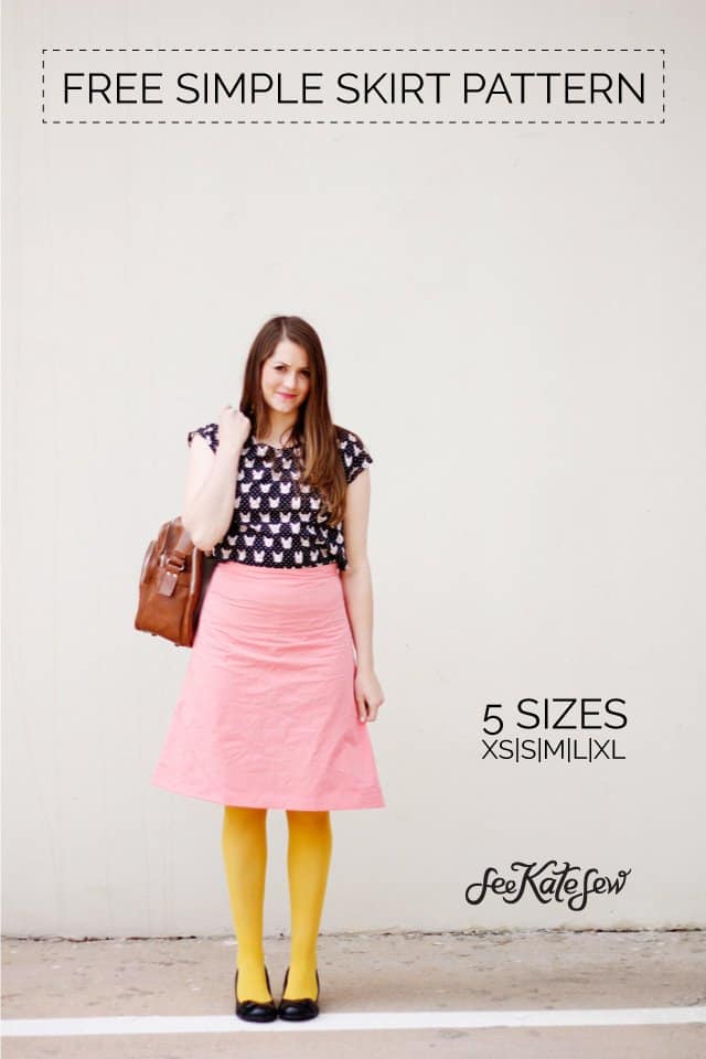 Free simple A-line skirt pattern - See Kate Sew