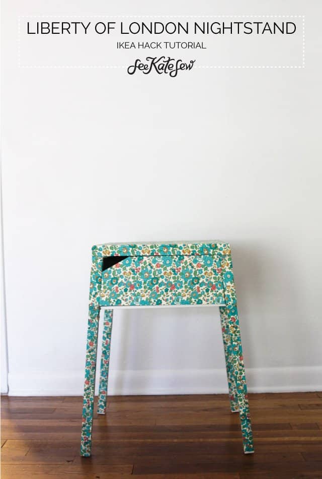 floral nightstand ikea hack