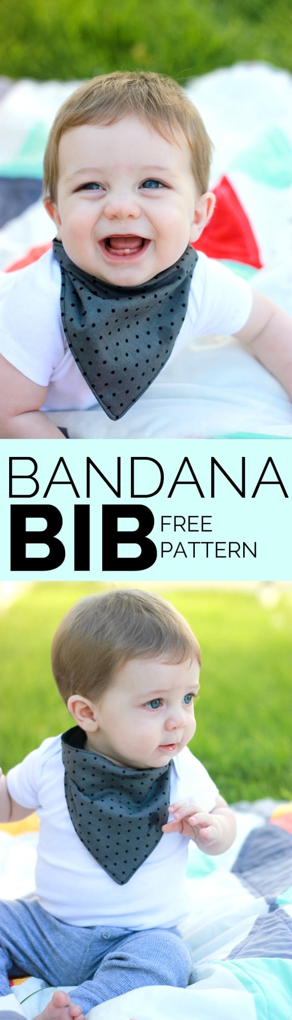 FREE bandana bib pattern! | bandana bib tutorial | how to make a bandana bib | diy baby bib | baby bib tutorial | baby sewing tutorials | sewing tips and tricks | diy baby gifts || see kate sew #diybib #babybib #sewingtutorials 