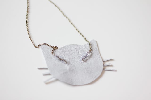 Leather Cat Necklace
