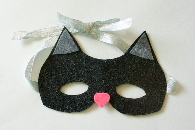 Cat Half Mask DIY Paper Mask Template