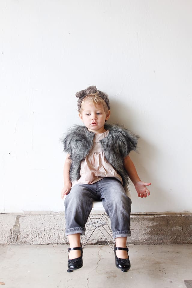 Fur vest for little on sale girl