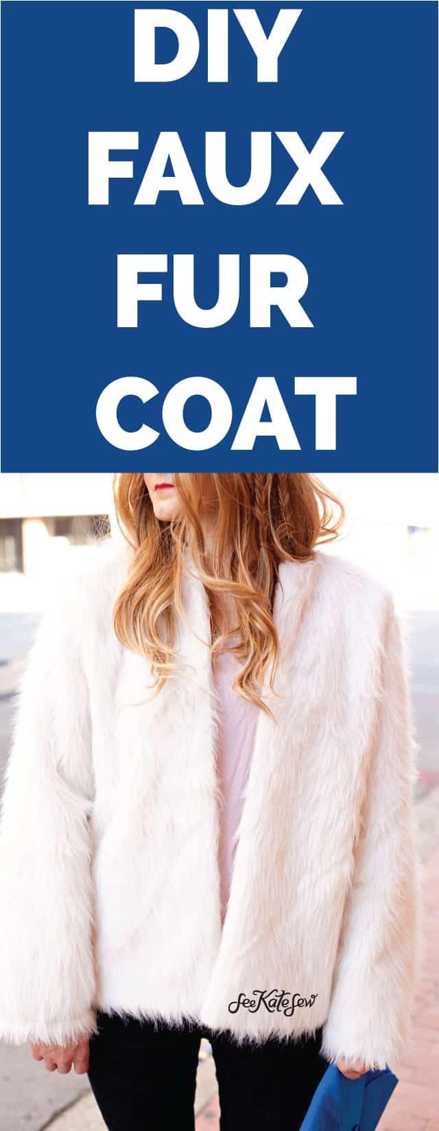 DIY oversized faur fur coat | how to sew a faux fur coat | diy sewing projects | diy clothing | easy sewing tutorial | free sewing pattern || See Kate Sew #freesewingpattern #fauxfurcoat #handmadecoat