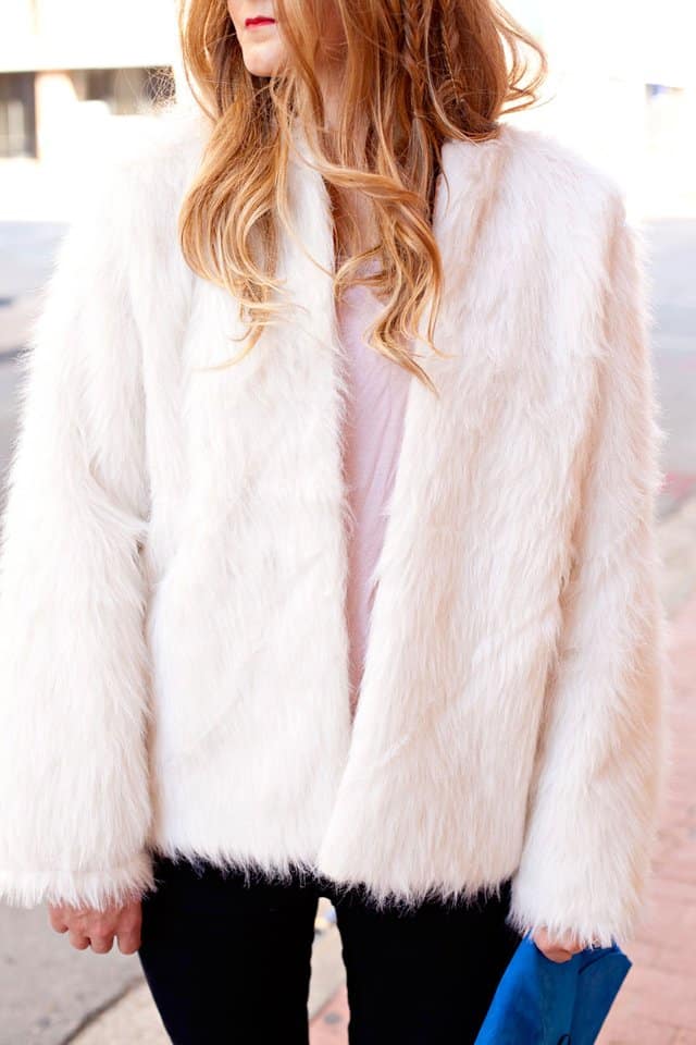 Faux Fur Sweater Jacket