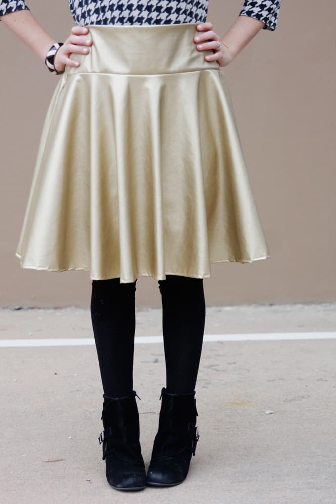 Is there a no-sew way to hem this faux leather skirt? It's