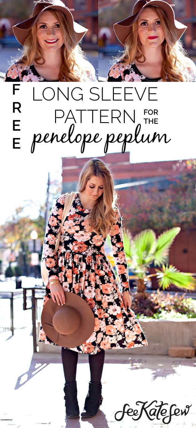 FREE Long Sleeve Pattern for the Penelope ppelum | See Kate Sew