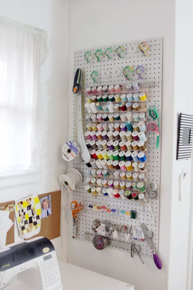 Sewing Room Tour // See Kate Sew | Sewing Room Ideas | Sewing Pegboard