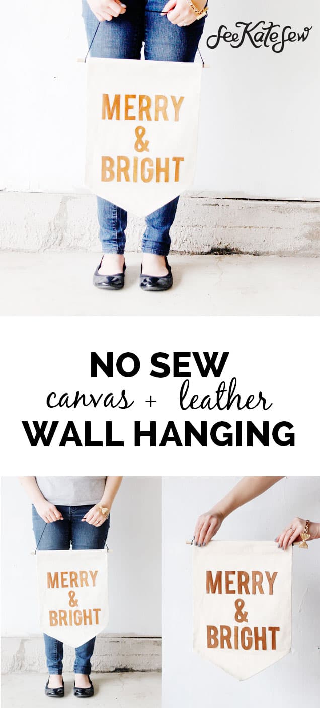 No Sew Leather Wall Hanging | See Kate Sew