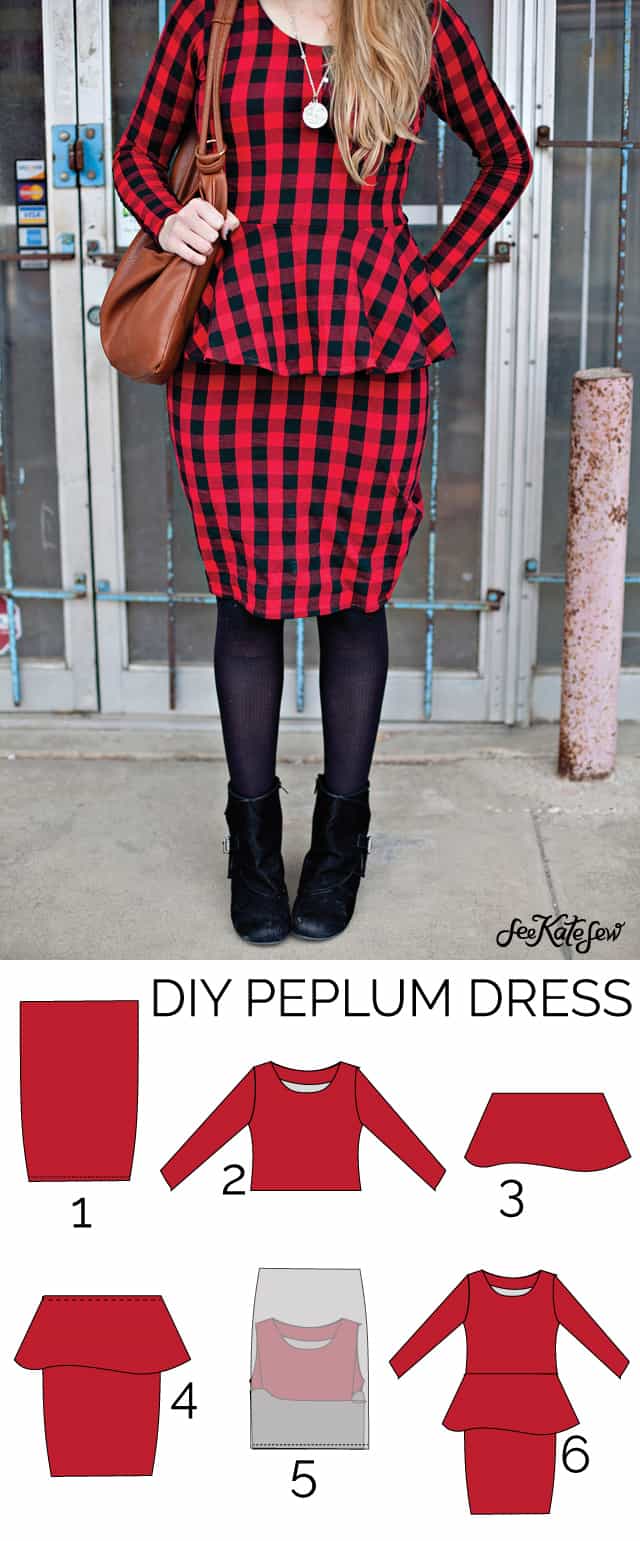 DIY peplum dress // seekatesew.com