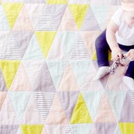 One Hour Triangle Whole Quilt Cloth