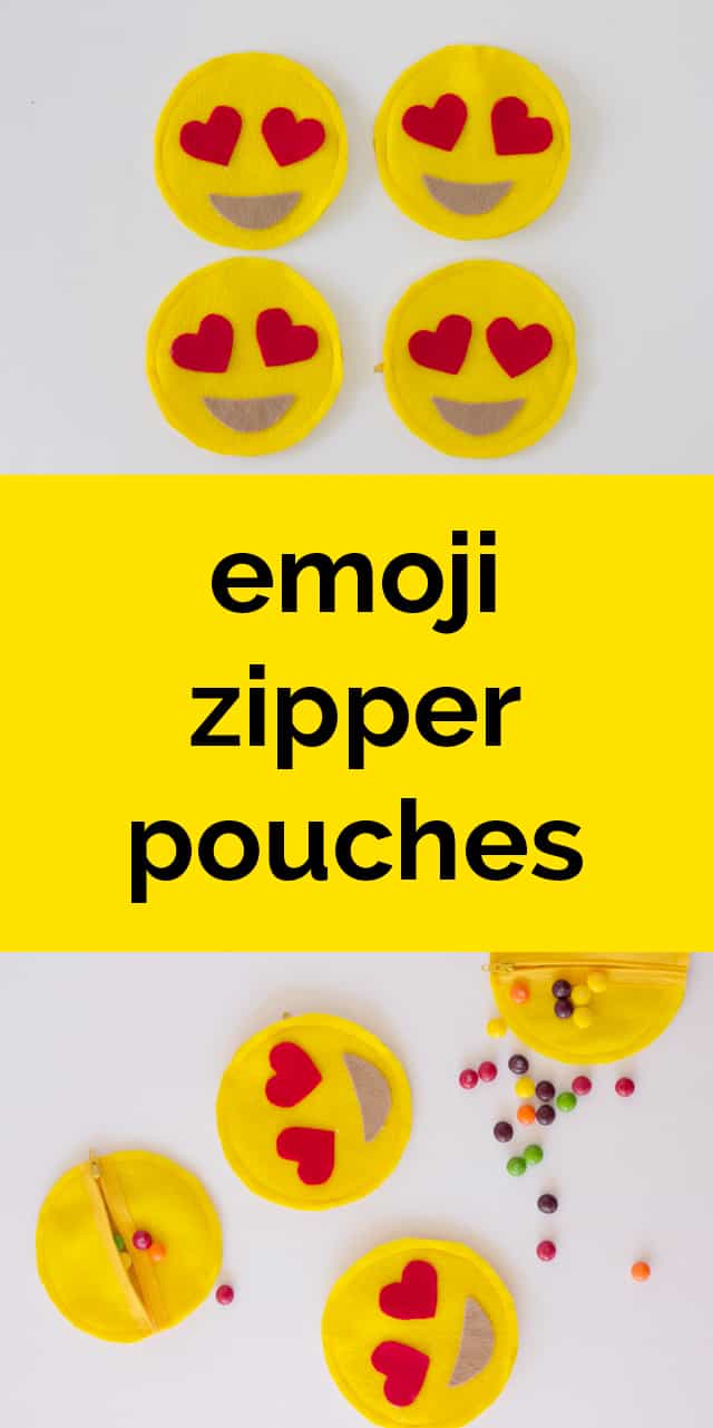Emoji Zipper Pouch Valentines 