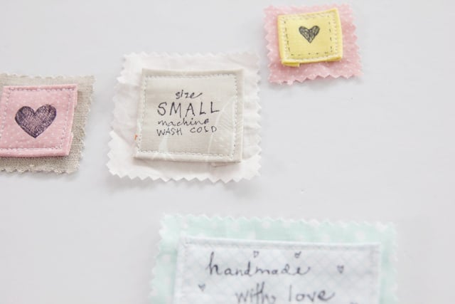 DIY clothing labels with the Melody alphabet - see kate sew