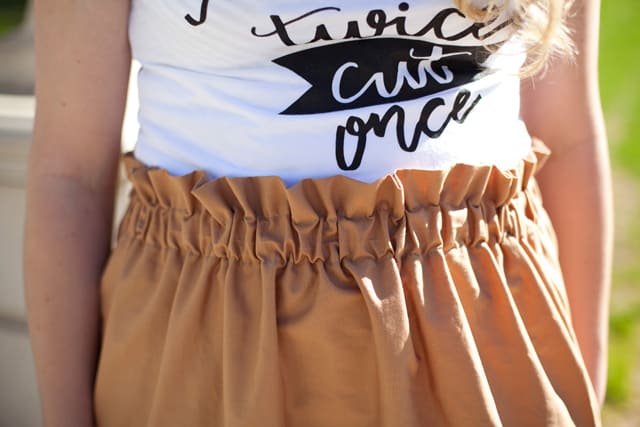 Paperbag waist outlet skirt diy