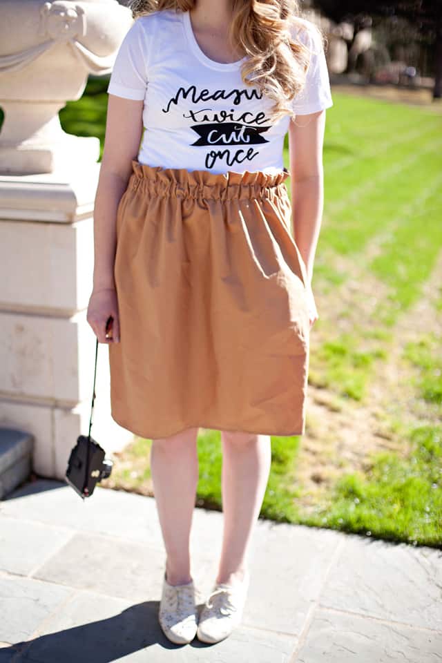 Paper bag skirt outlet how to wear