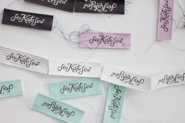 4 ways to make your own clothing labels with HPx360 - see kate sew