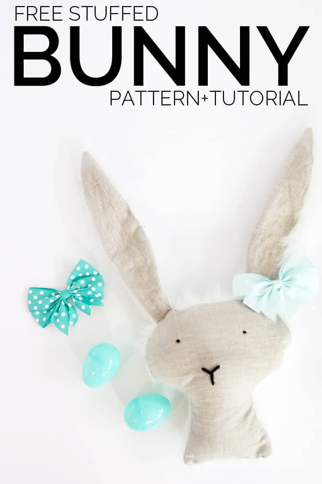 Pdf bunny toy sewing pattern in 3 sizes easy stuffed toy diy