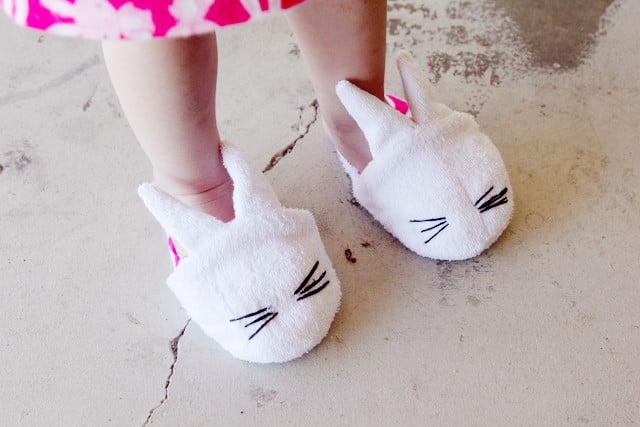 DIY bunny slippers