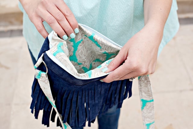 DIY JEANS BOHO CROSSBODY BAG, DIY BAG, BOHO BAG