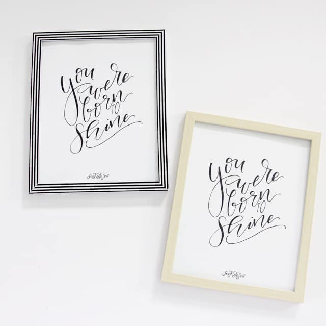 You Were Born to Shine Printable | free nursery decor | nursery printable ideas | free printables | diy nursery decor || See Kate Sew #freeprintable #nurserydecor #diynursery