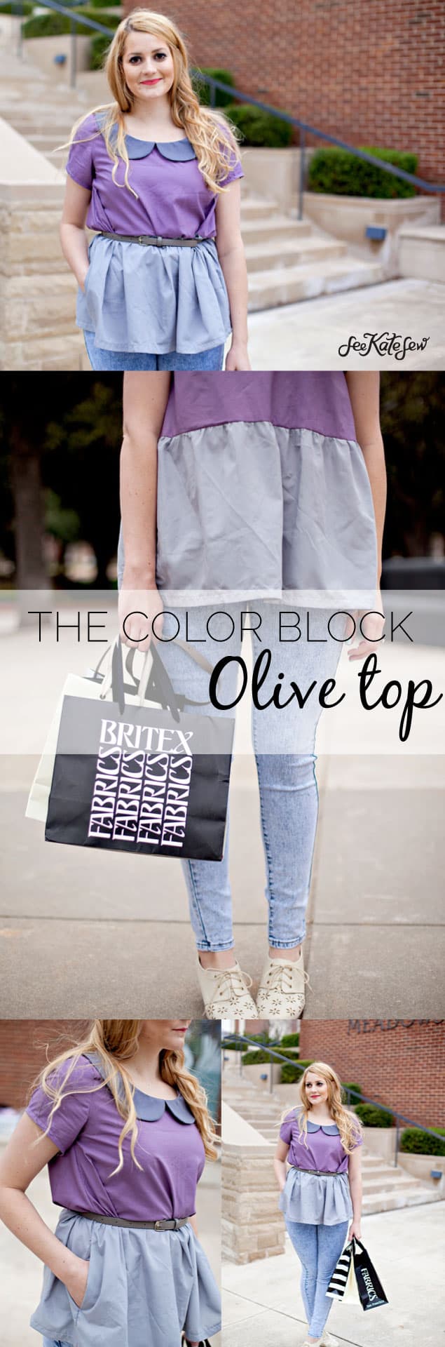 colorblock OLIVE top | See Kate Sew