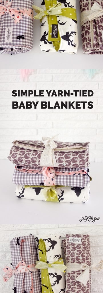 Simple Yarn Tied Baby Blankets - see kate sew