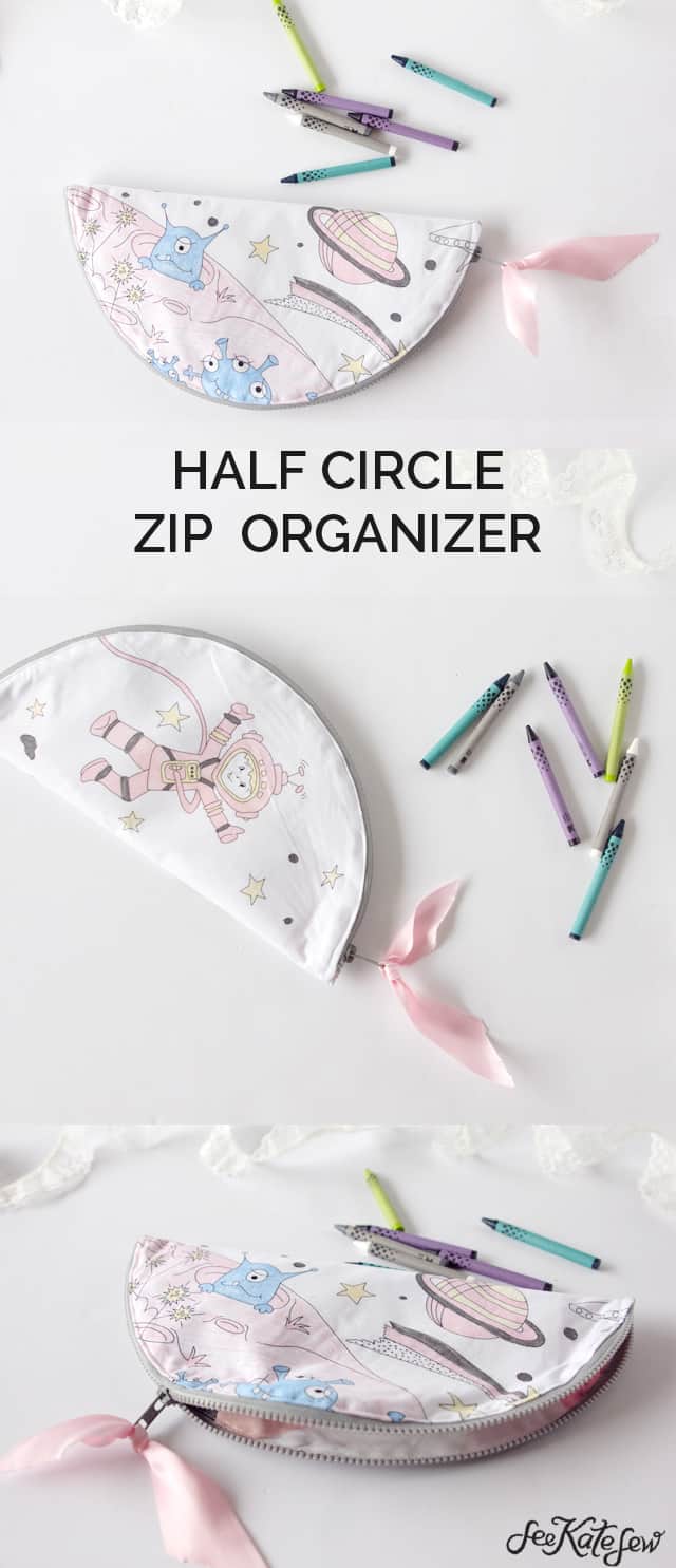 Half Circle Zip Organizer | See Kate Sew