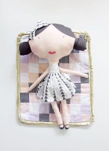 DIY Doll Quilt with Ruched Corners