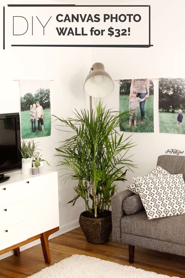 DIY Canvas Photo Wall Hack for only $32! 