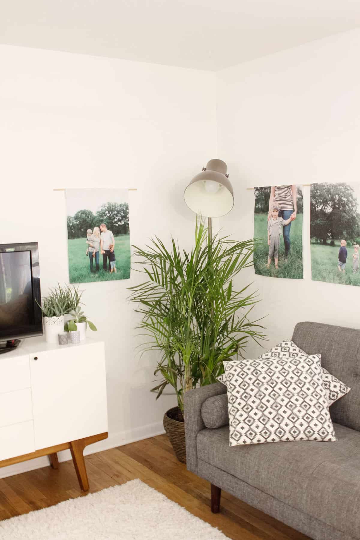 DIY Canvas Photo Wall