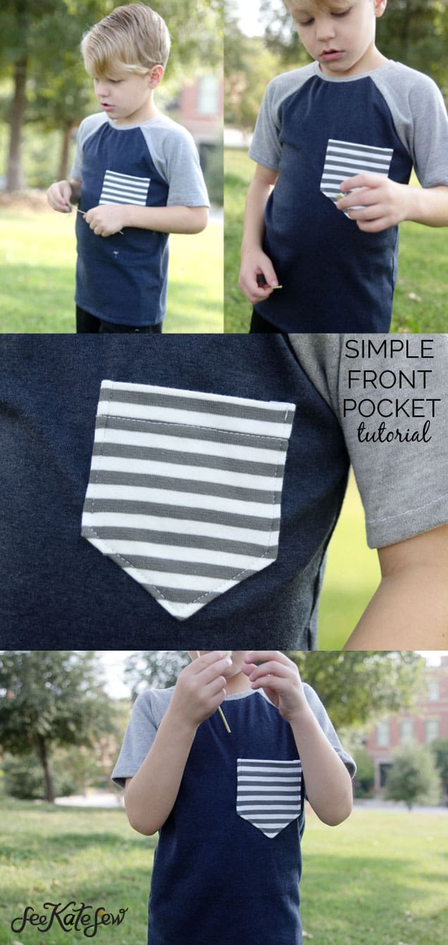 Sewing 101: Simple Front Pocket Tutorial - see kate sew