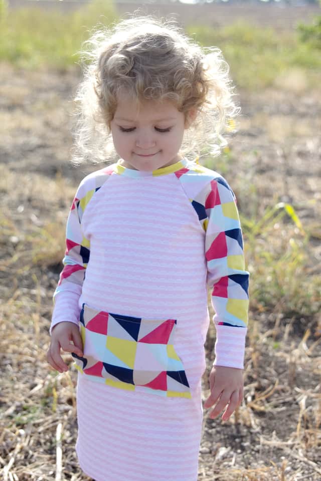 Recess Raglan Dress Hack with Idlewild Fabric by Riley Blake diy clothing ideas | simple sewing tutorials | diy sewing tips | sewing tips and tricks | sewing tutorials | diy kids clothing || See Kate Sew