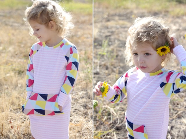 Recess Raglan Dress Hack with Idlewild Fabric by Riley Blake diy clothing ideas | simple sewing tutorials | diy sewing tips | sewing tips and tricks | sewing tutorials | diy kids clothing || See Kate Sew