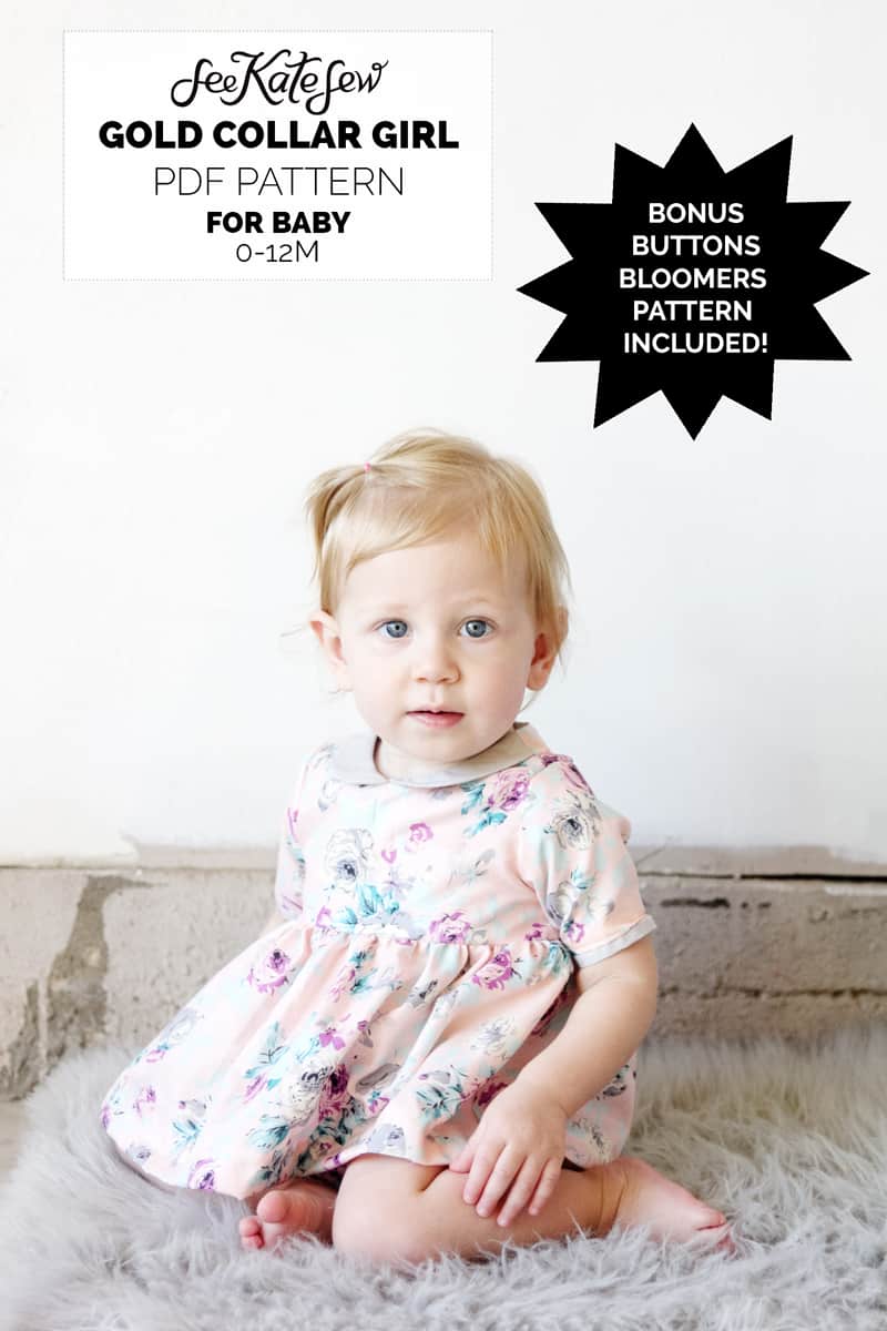 The GOLD COLLAR GIRL pattern for BABY // See Kate Sew