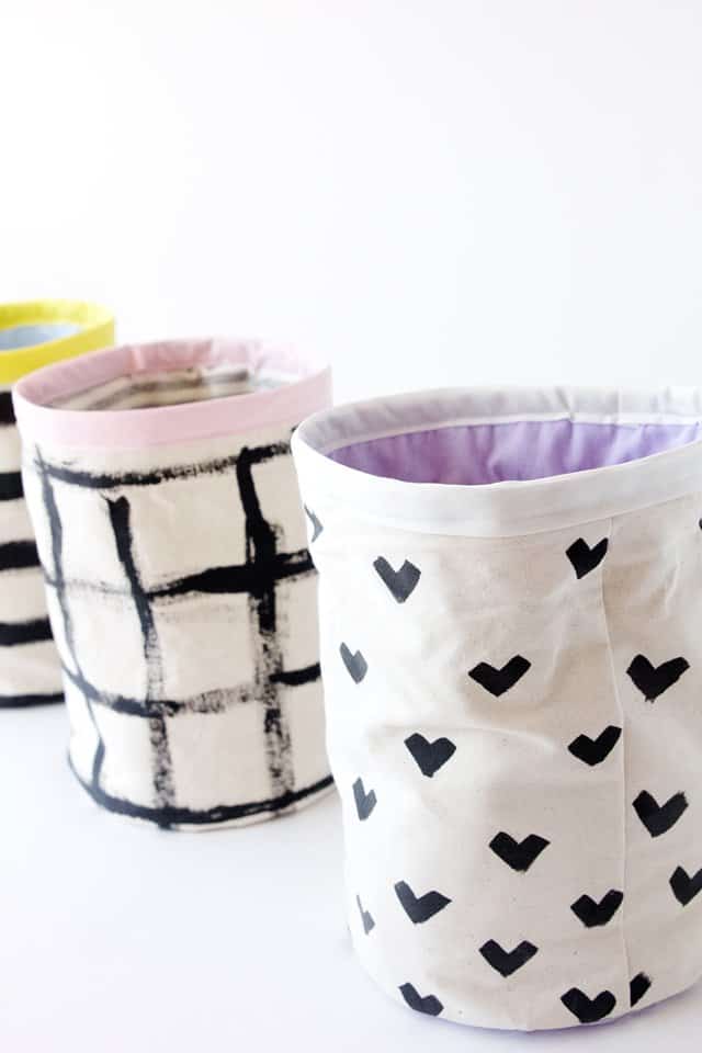 Fabric Bucket Tutorial | DIY fabric basket | how to sew a basket | diy diaper basket | sewing tips and tricks | sewing tutorials | free sewing patterns || See Kate Sew #diybasket #sewingtutorial #easysewing