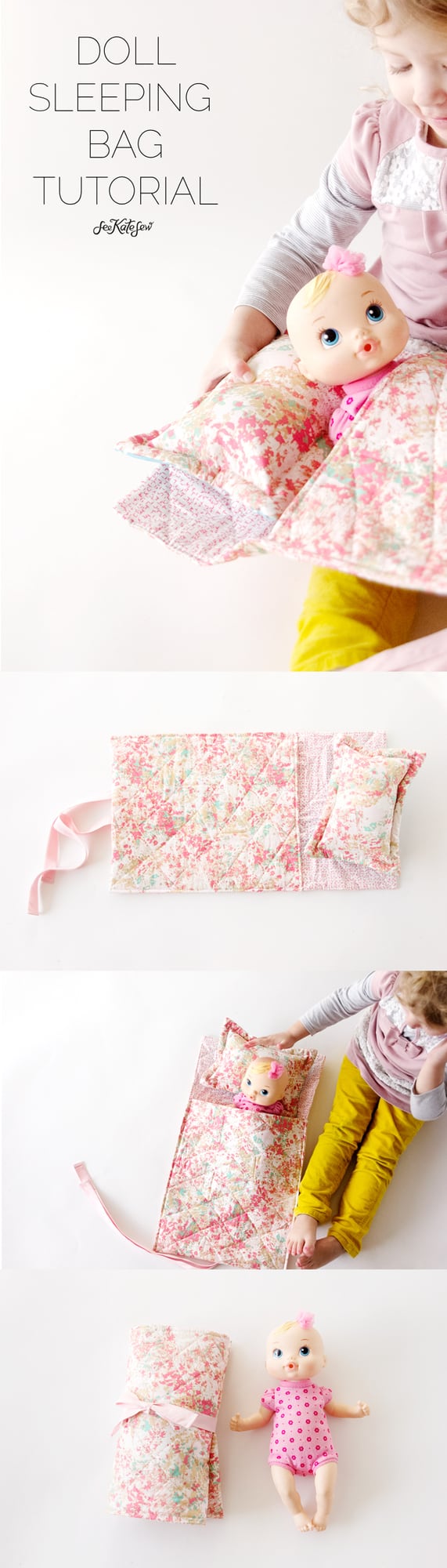 Easy Doll Sleeping Bag Tutorial See Kate Sew