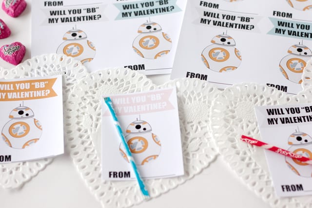 BB8 Valentine Printables "Will you BB my Valentine? | See Kate Sew