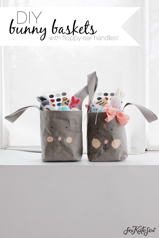 Kraft Tex Easter Bunny Baskets Diy See Kate Sew