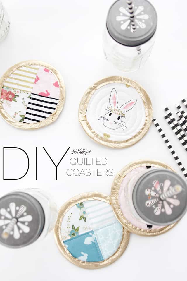 Bunny Coasters with Wonderland Fabric | See Kate Sew