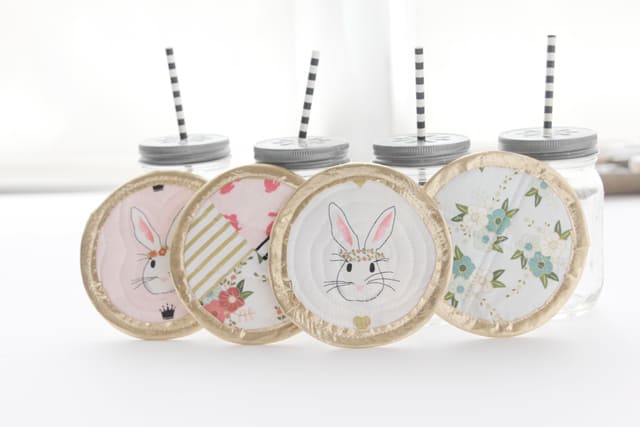 Bunny Coasters with Wonderland Fabric | See Kate Sew