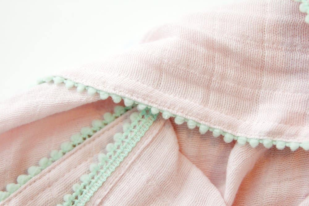 DIY Pom Pom Swaddle Blanket | See Kate Sew