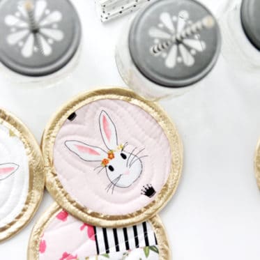 Bunny Coasters with Wonderland Fabric | See Kate Sew