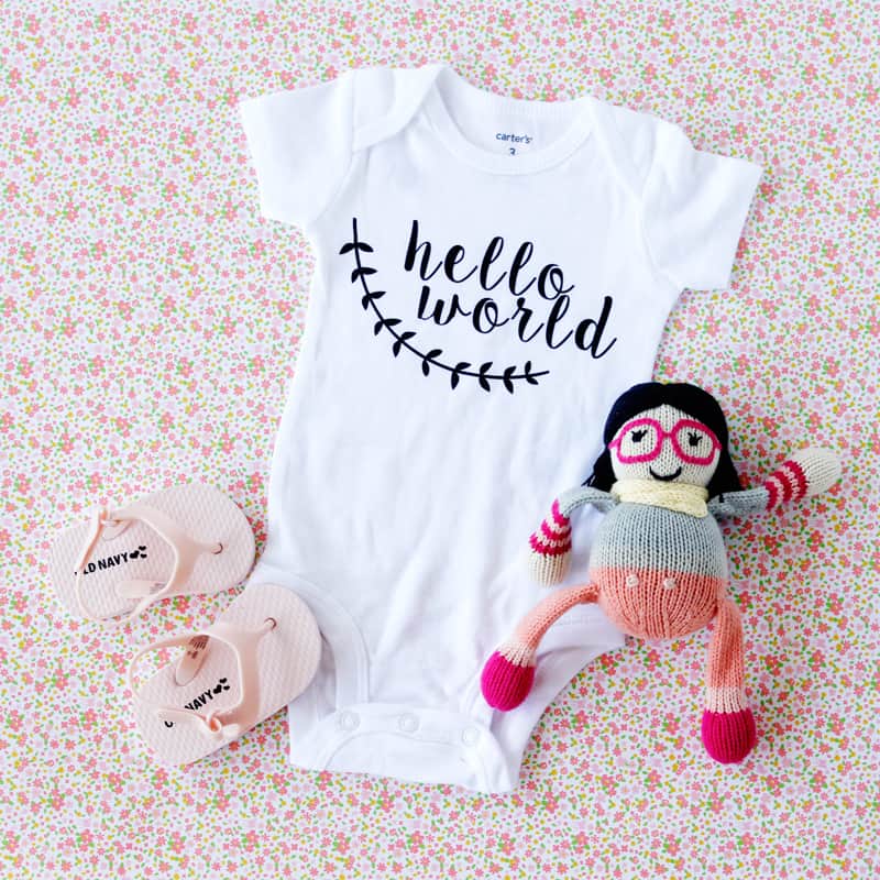 Hello baby hot sale onesie