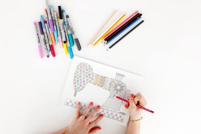 FREE Sewing Coloring Pages | See Kate Sew