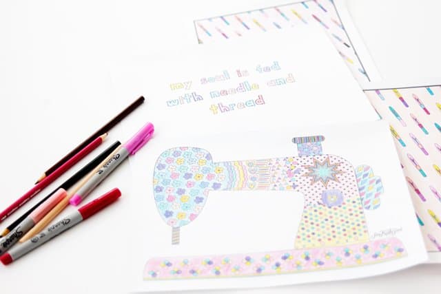 FREE Sewing Coloring Pages See Kate Sew
