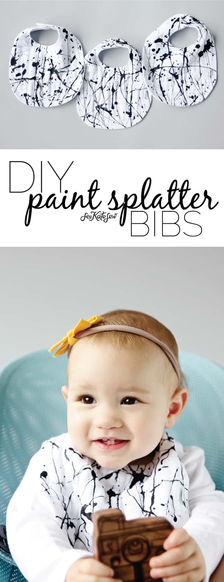 Paint Splatter Bibs | See Kate Sew